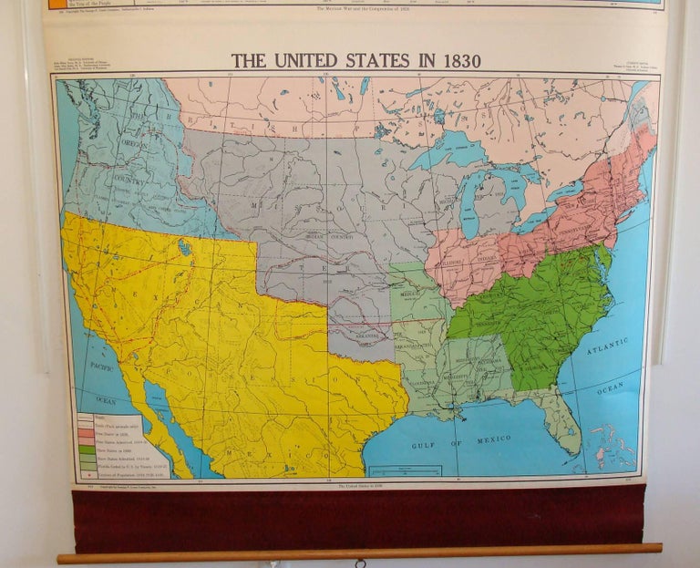 School Wall Map American History For Sale At 1stdibs