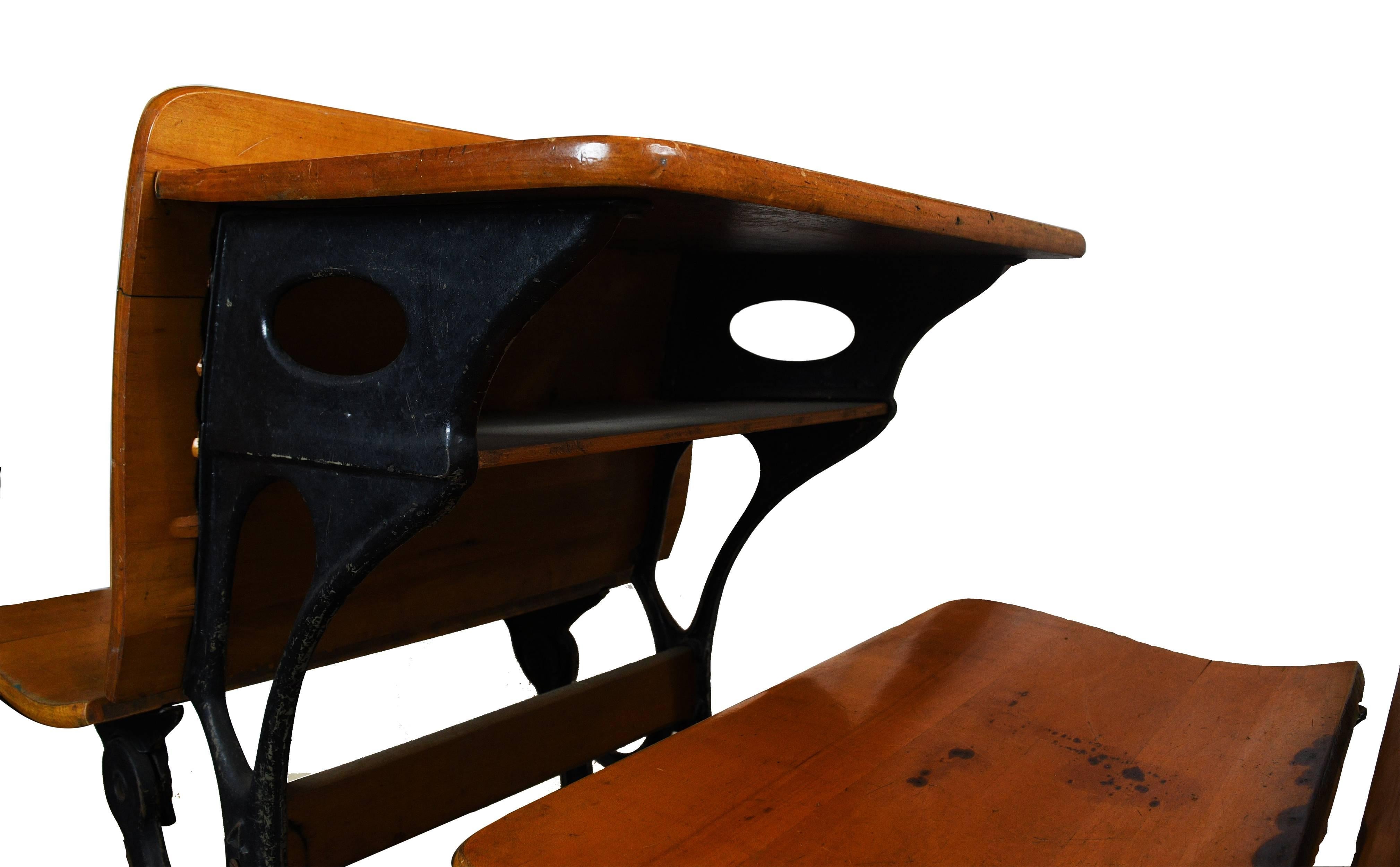 American Schoolhouse Desk with Iron Legs