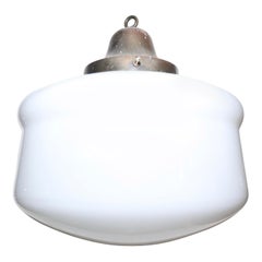 Schoolhouse Style Vintage Glass Pendant Light