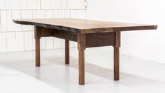 Schoolhouse Table in Claro Walnut with Bronze Rings