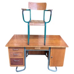 Schoolmaster's desk with armchair