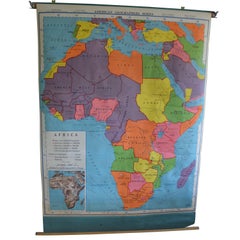Schoolroom Geography Map of Africa, 1957 Edition