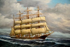 “Schooner under full sail” by German American Artist Alfred Gabali