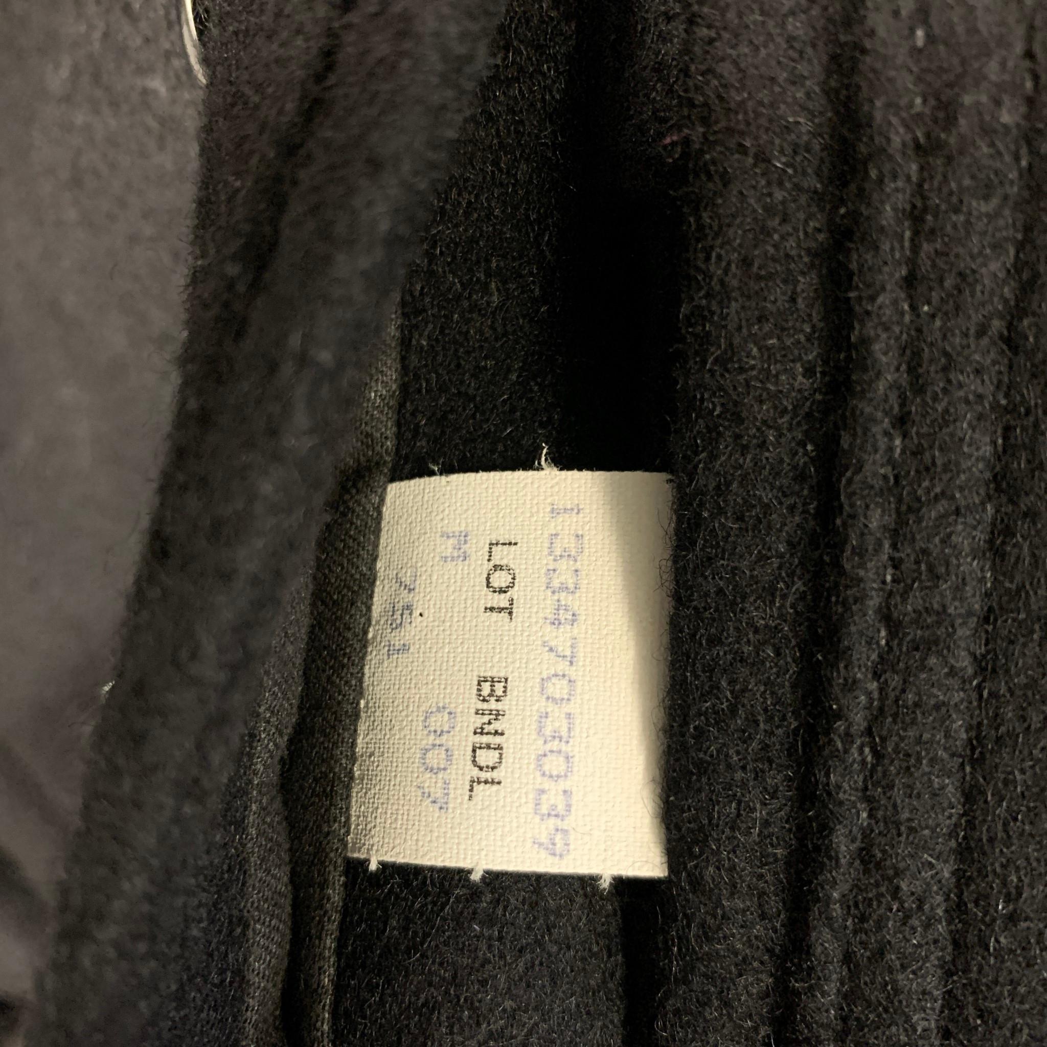 SCHOTT Size M Black Solid Wool Nylon Peacoat Coat 2