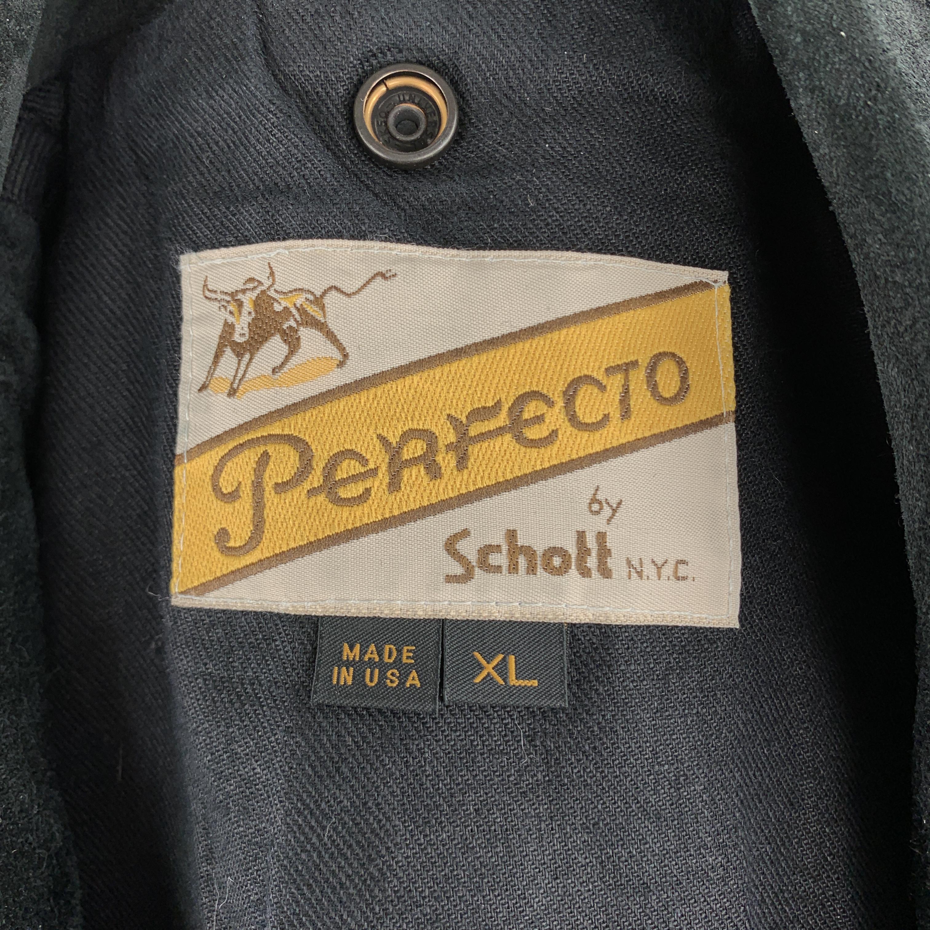 SCHOTT Size XL Black Suede PERFECTO Motorcycle Jacket 2