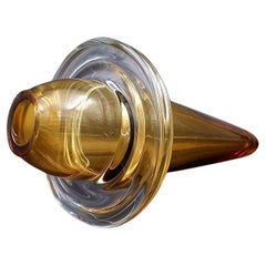 Schott Studio Spinning Top Vase - Honey-coloured glass - Germany