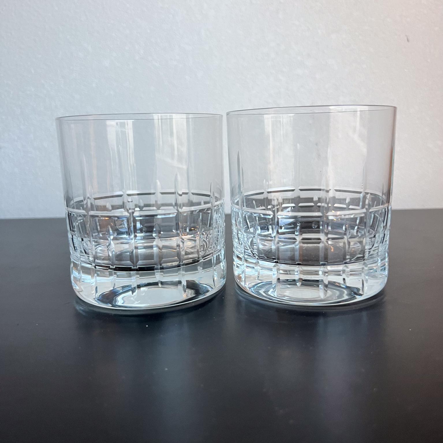 German Schott Zwiesel Crystal Pair Double Old-Fashioned Rocks Glasses