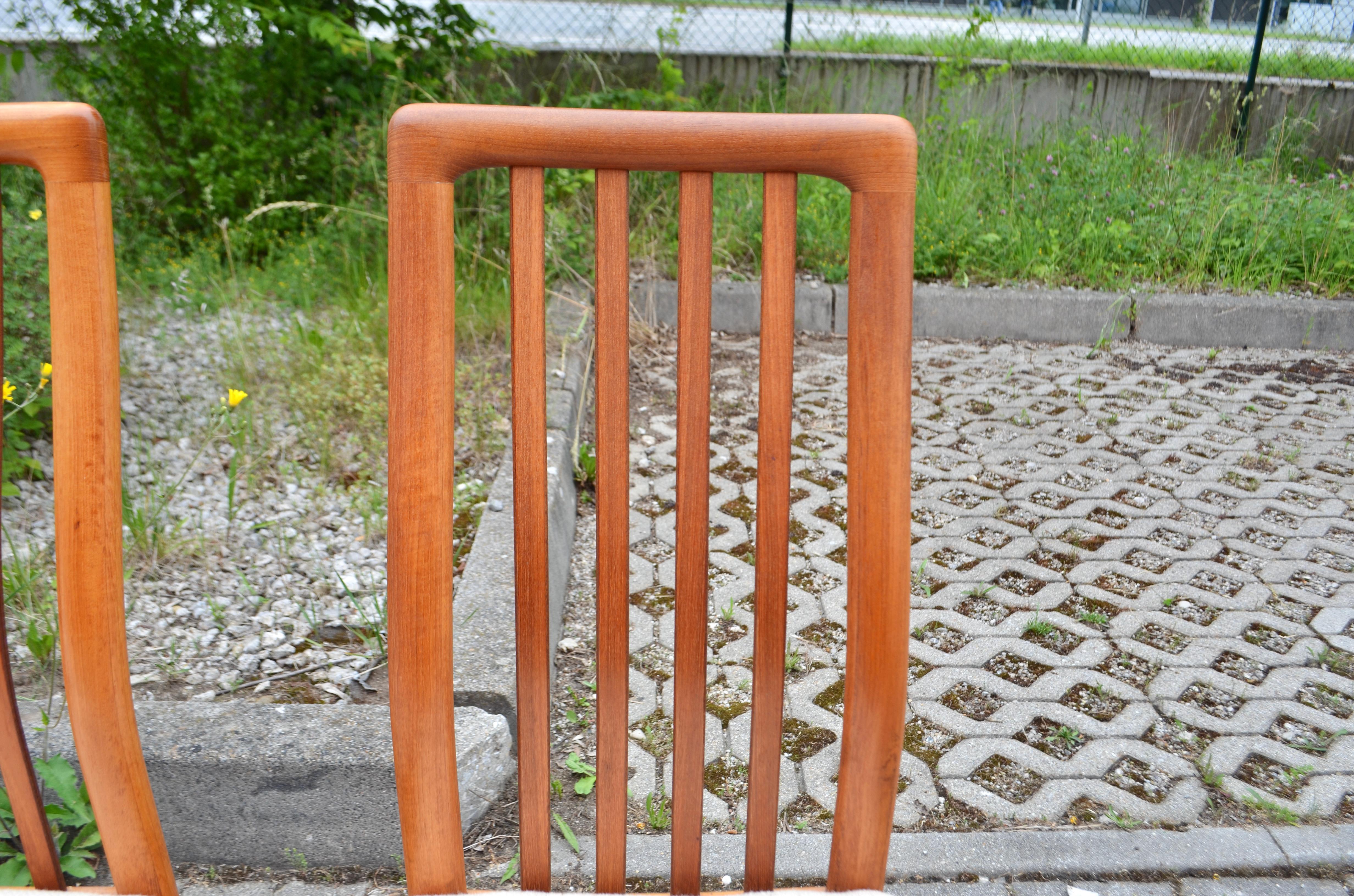 Schou Andersen Kai Kristiansen Model 170 Danish Teak Dining Chair Set of 6 8