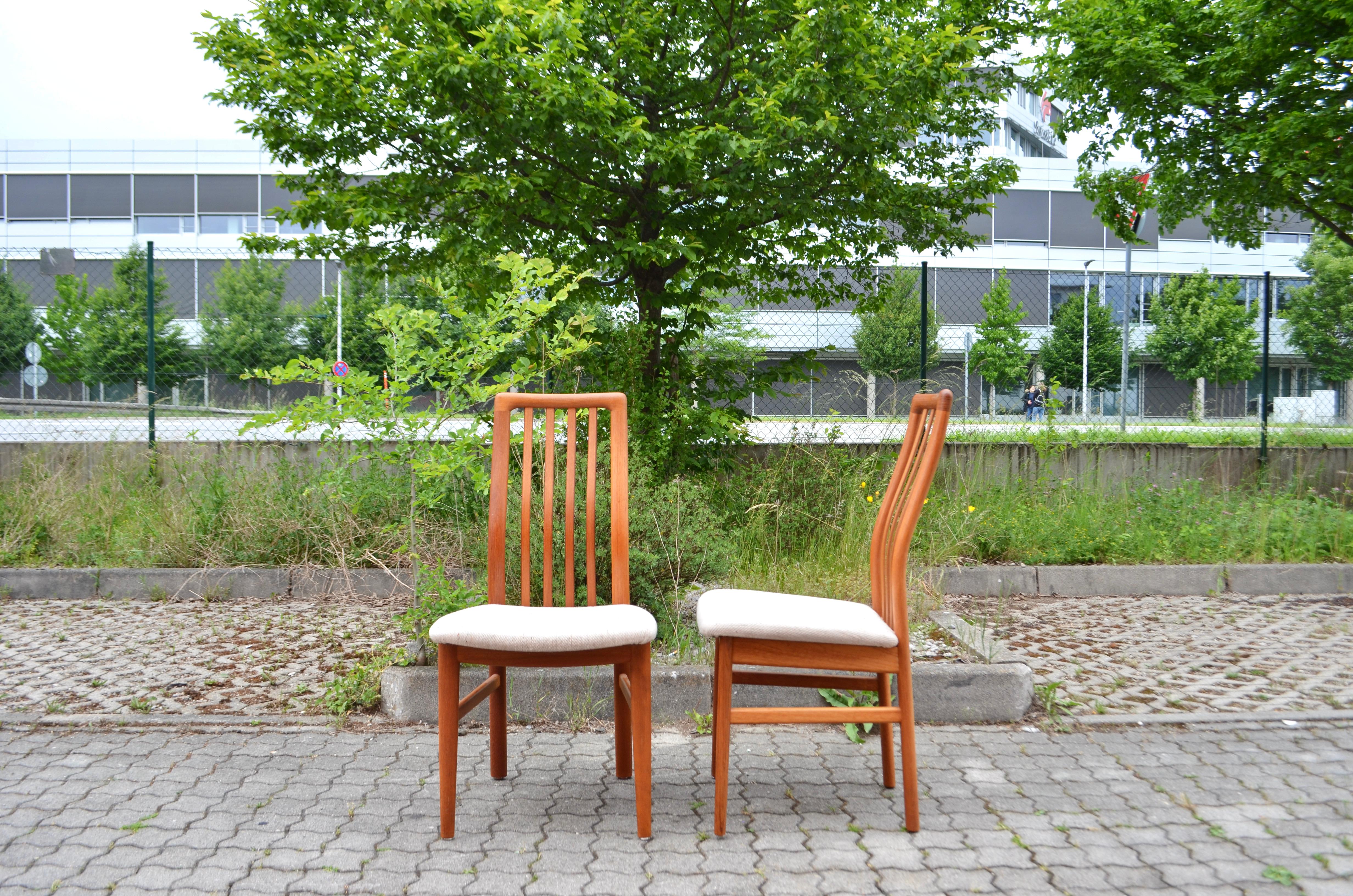 Schou Andersen Kai Kristiansen Model 170 Danish Teak Dining Chair Set of 6 2