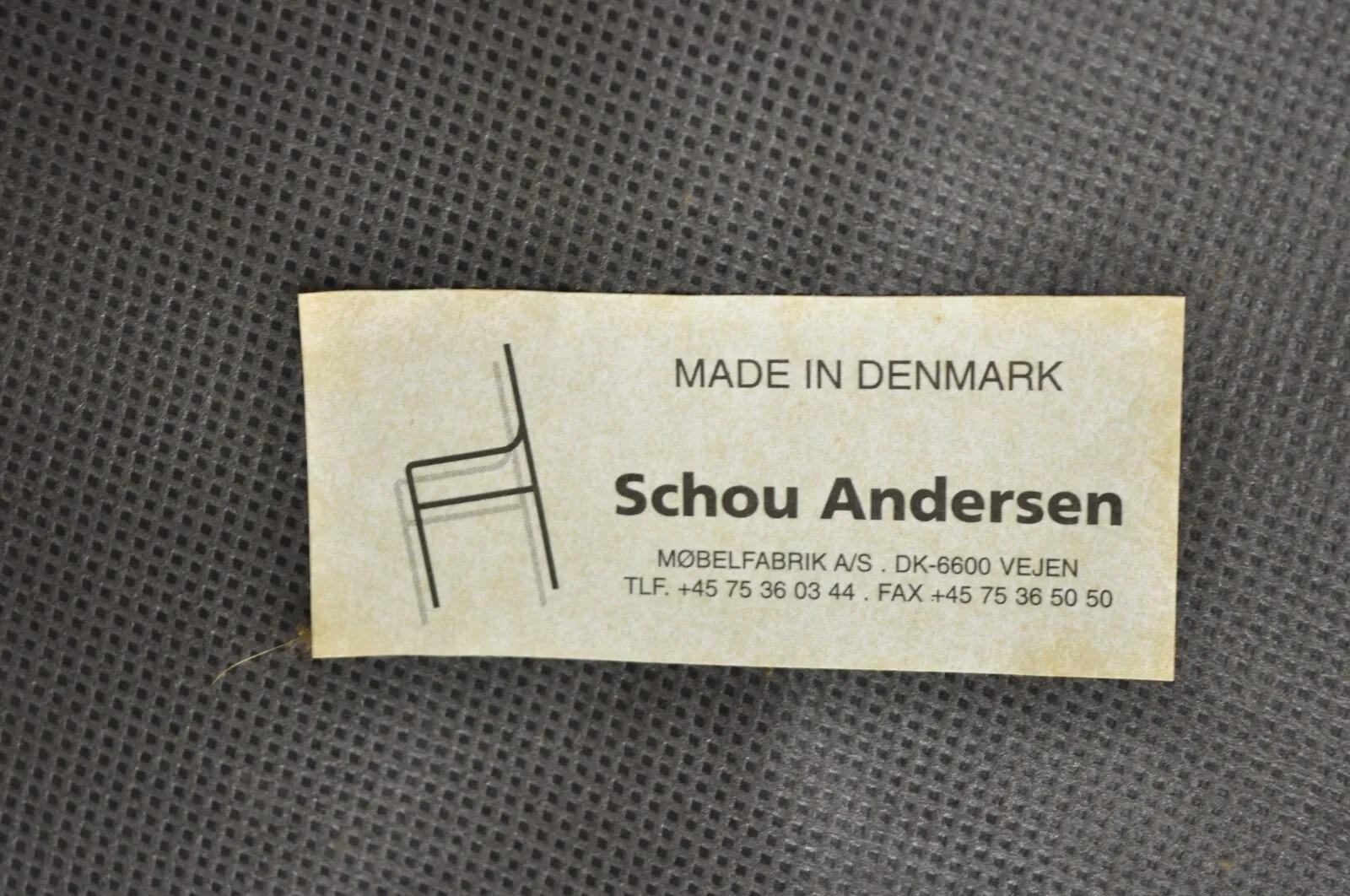 Schou Andersen Mobelfabrik Teak Wood Mid Century Danish Modern Arm Chair For Sale 5