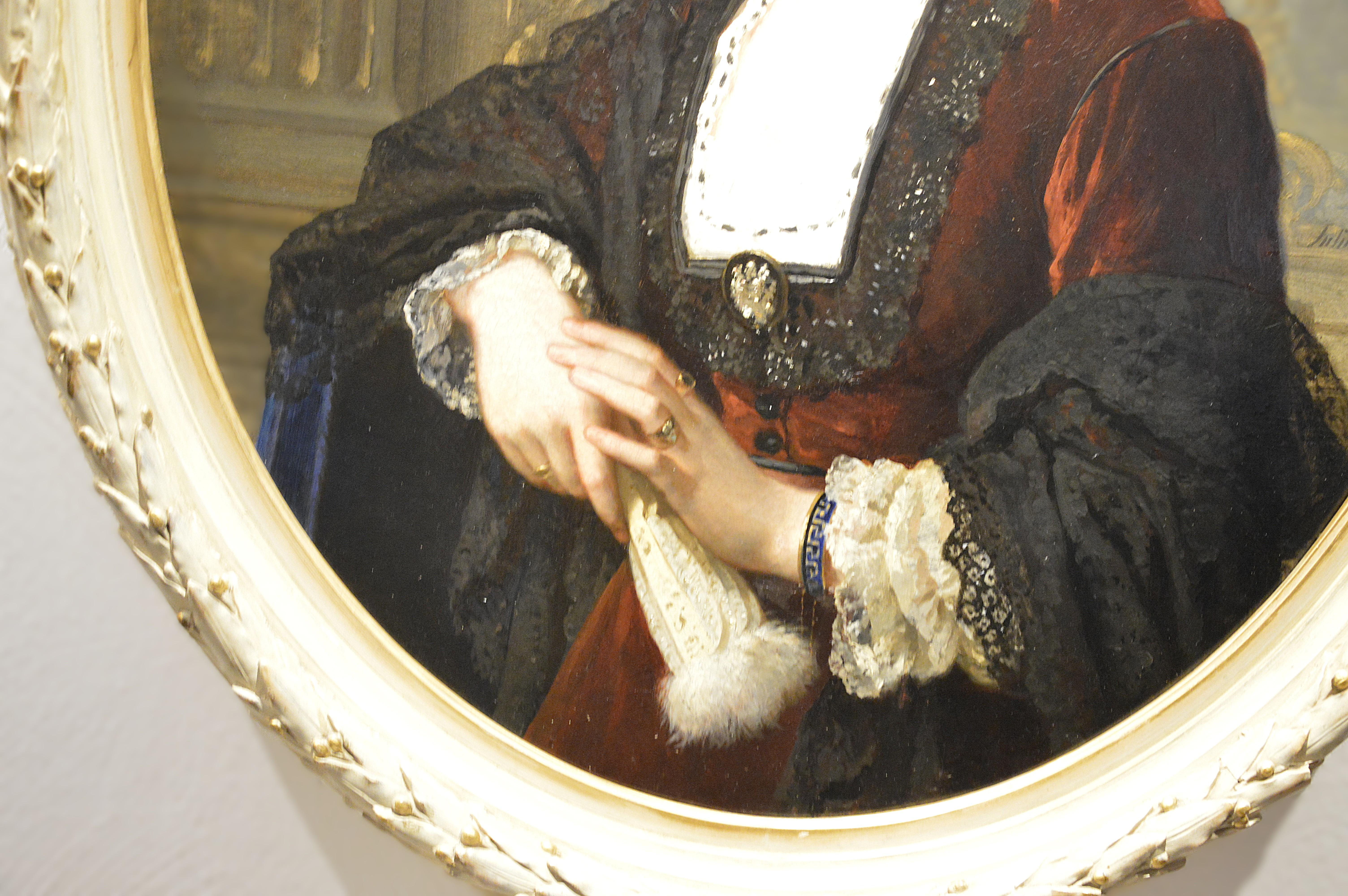 una giovane donna in cerca di speranza - Painting Realismo di Schrader, Julius Friedrich Antonio