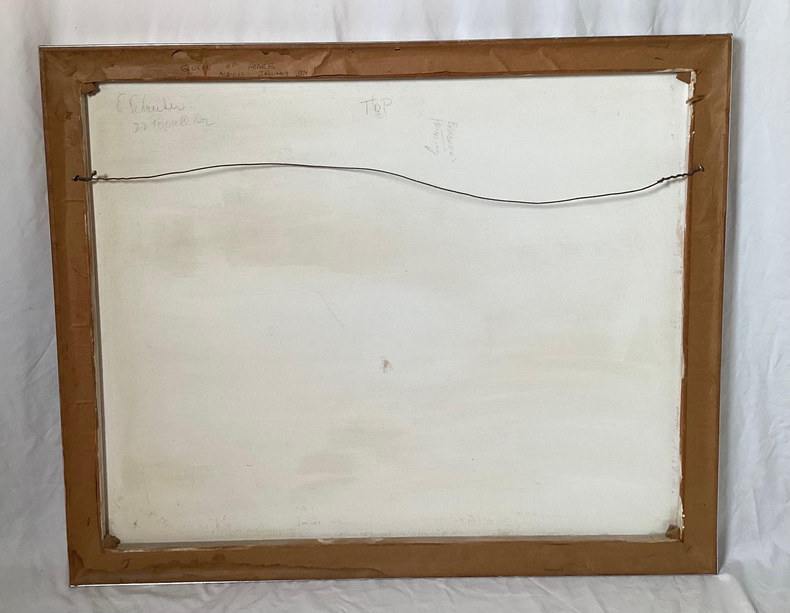 Acrilico Schreiber American Mid Century Modernist Abstract Painting in vendita