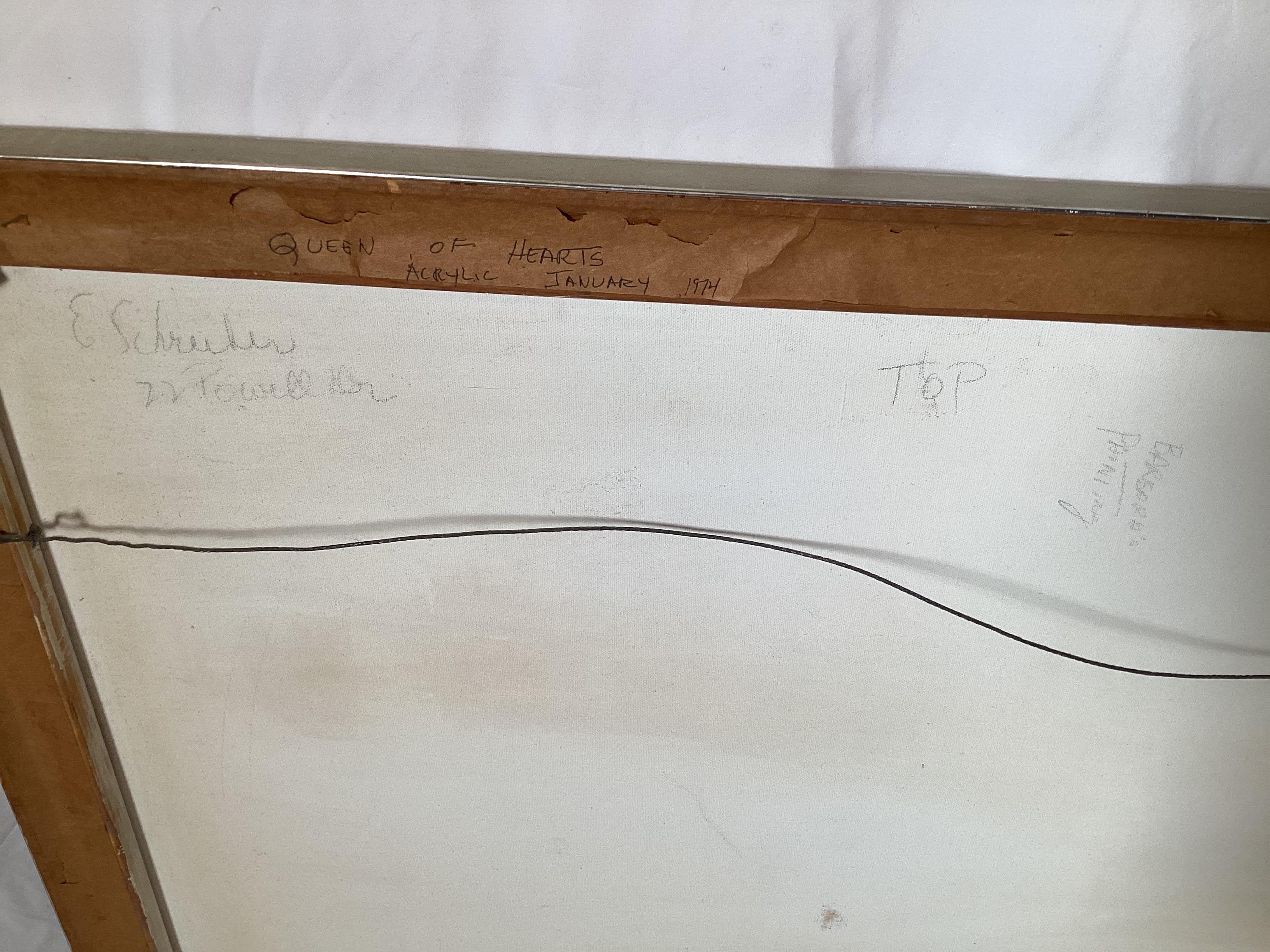 Schreiber American Mid Century Modernist Abstract Painting in vendita 1