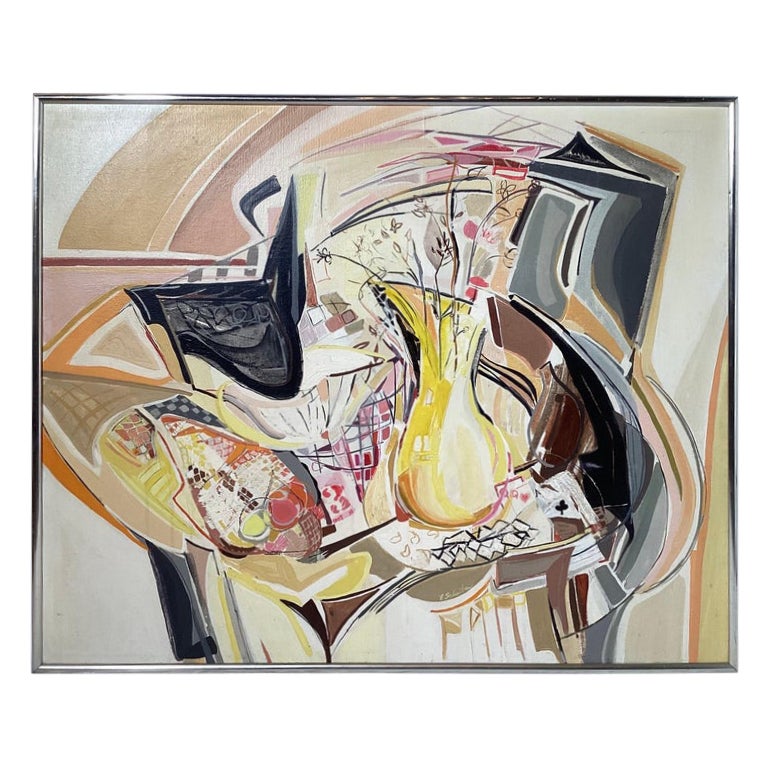 Schreiber American Mid Century Modernist Abstract Painting