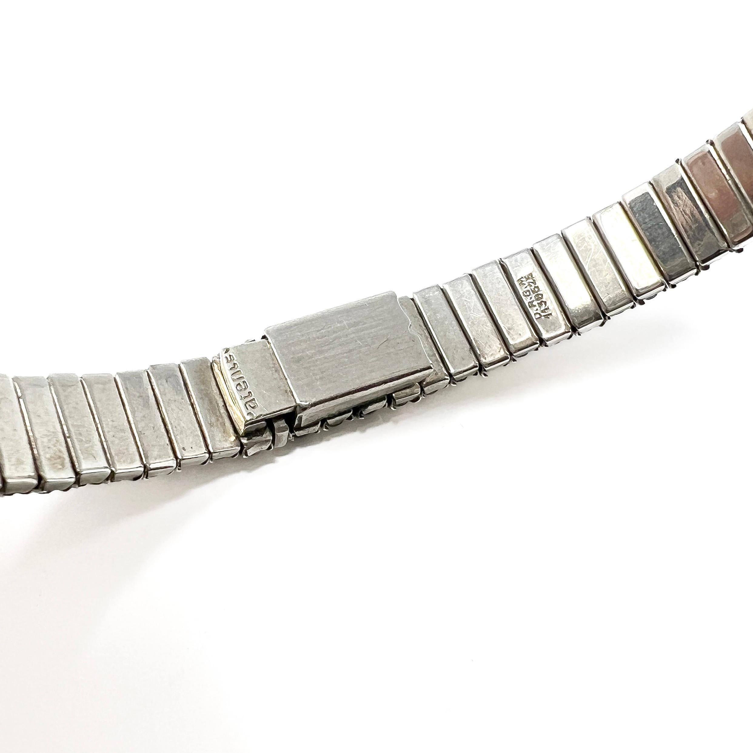 Schreiber and Hiller 1920s Art Deco Antique Paste Snake Bracelet For Sale 4