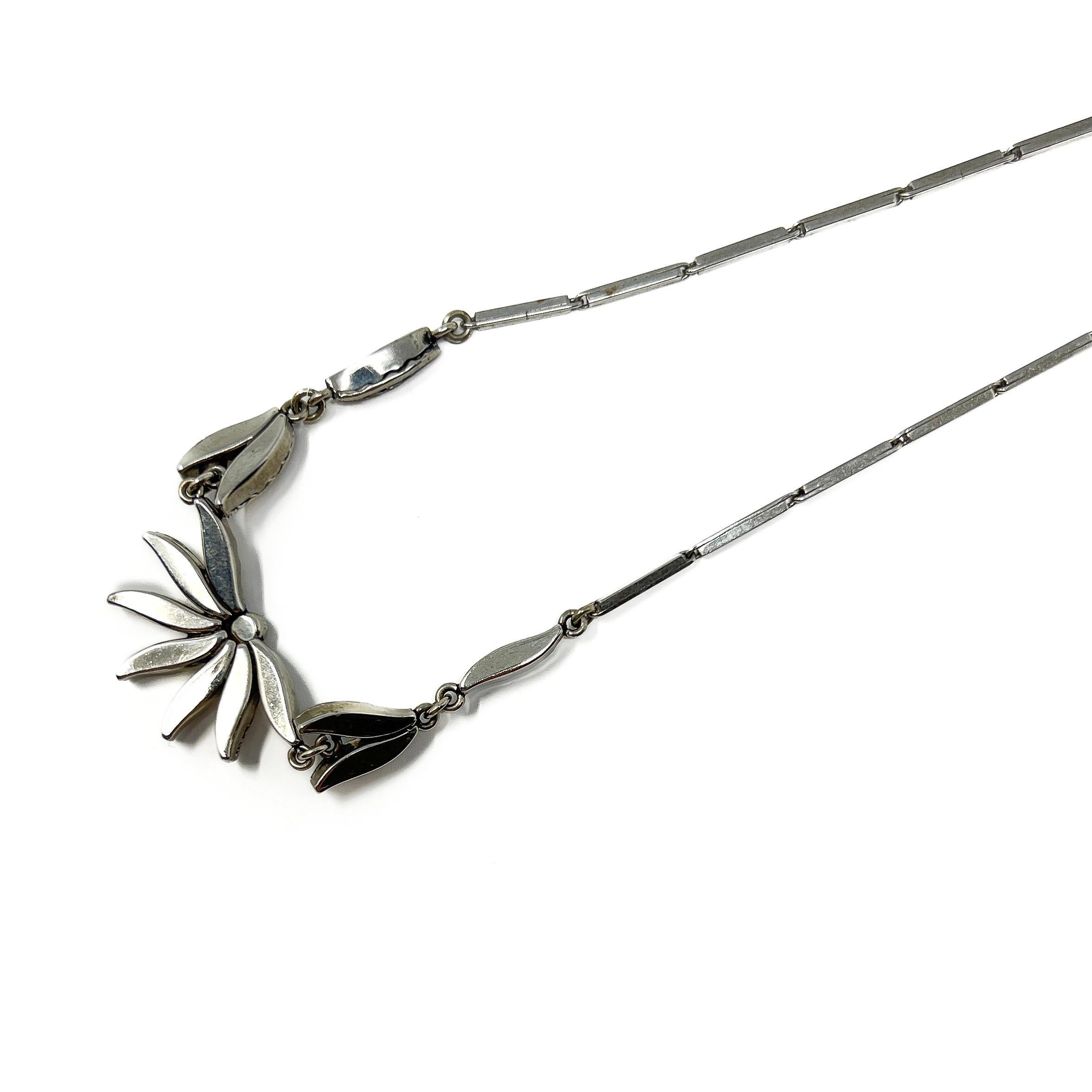 Schreiber et Hiller Collier de fleurs Art déco vintage des années 1930 en vente 3