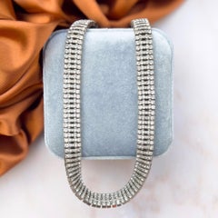 Schreiber and Hiller 1950s Channel Set Paste Vintage Choker
