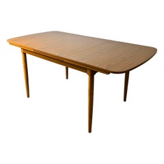 Schreiber Mid Century Extending Formica Dining Table Beech Legs 1960s-70s
