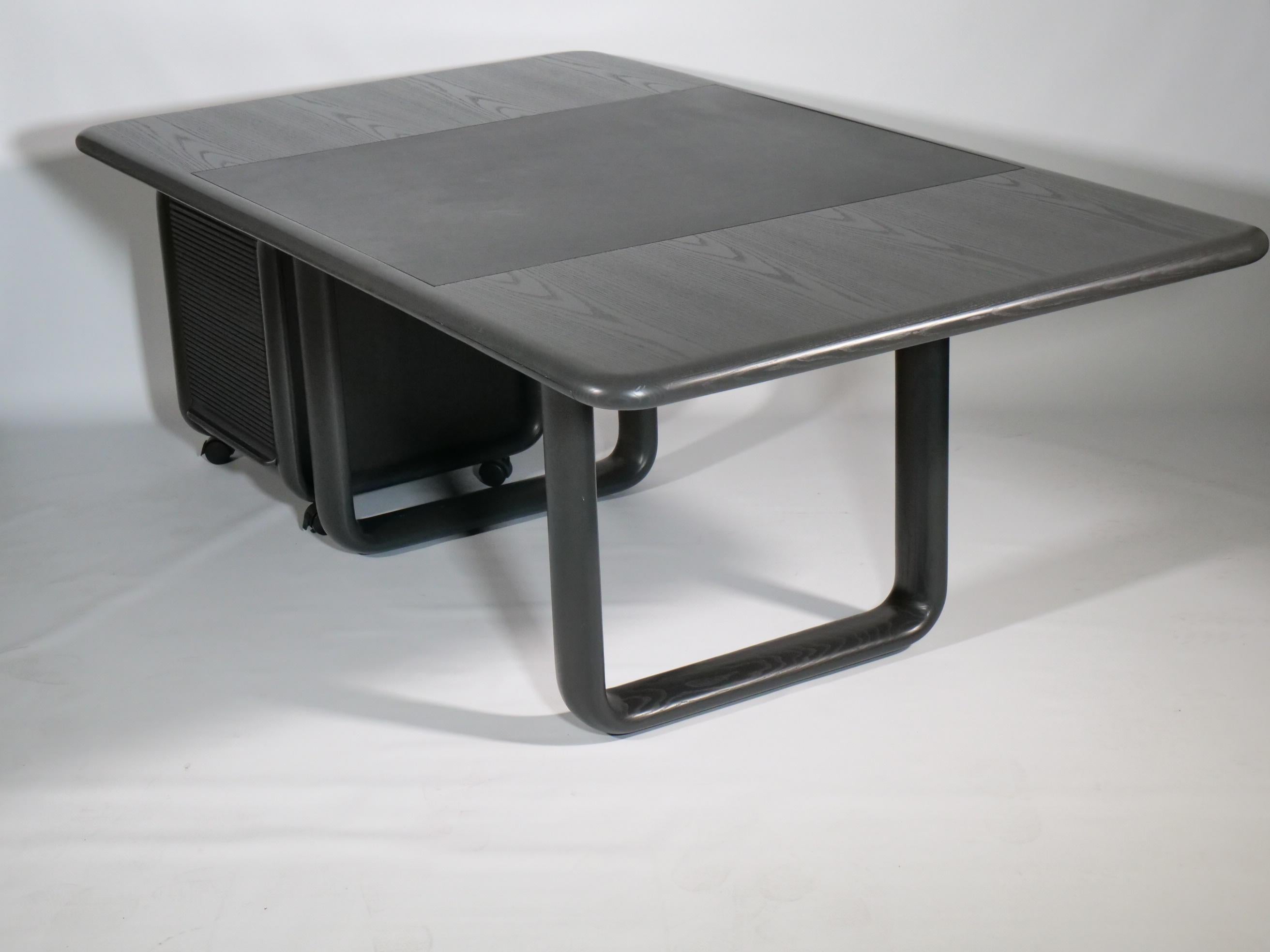 Schreibtisch & Rollschrank HOMBRE Massivholz von B. Vogtherr für Rosenthal 70er For Sale 3