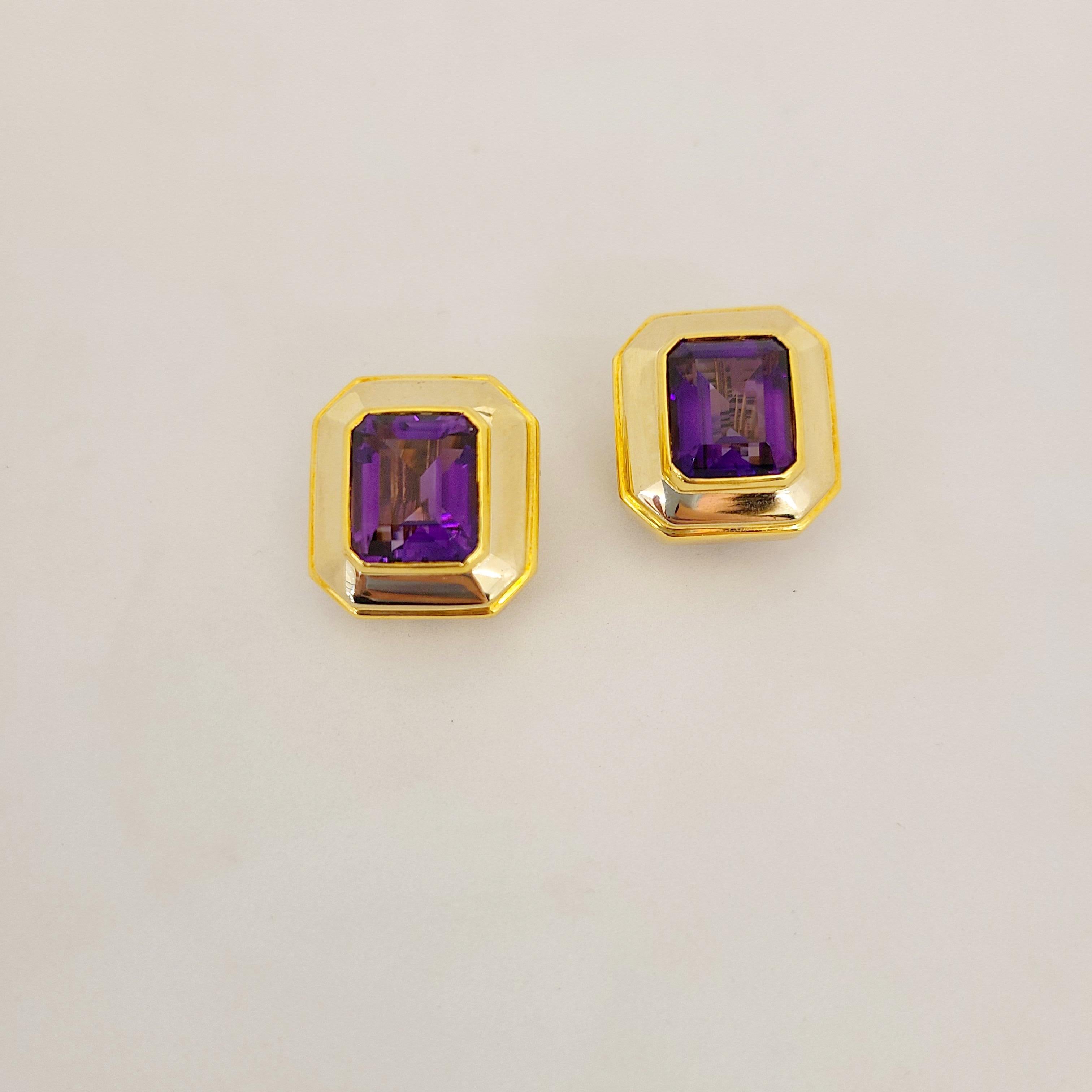 amethyst earrings white gold