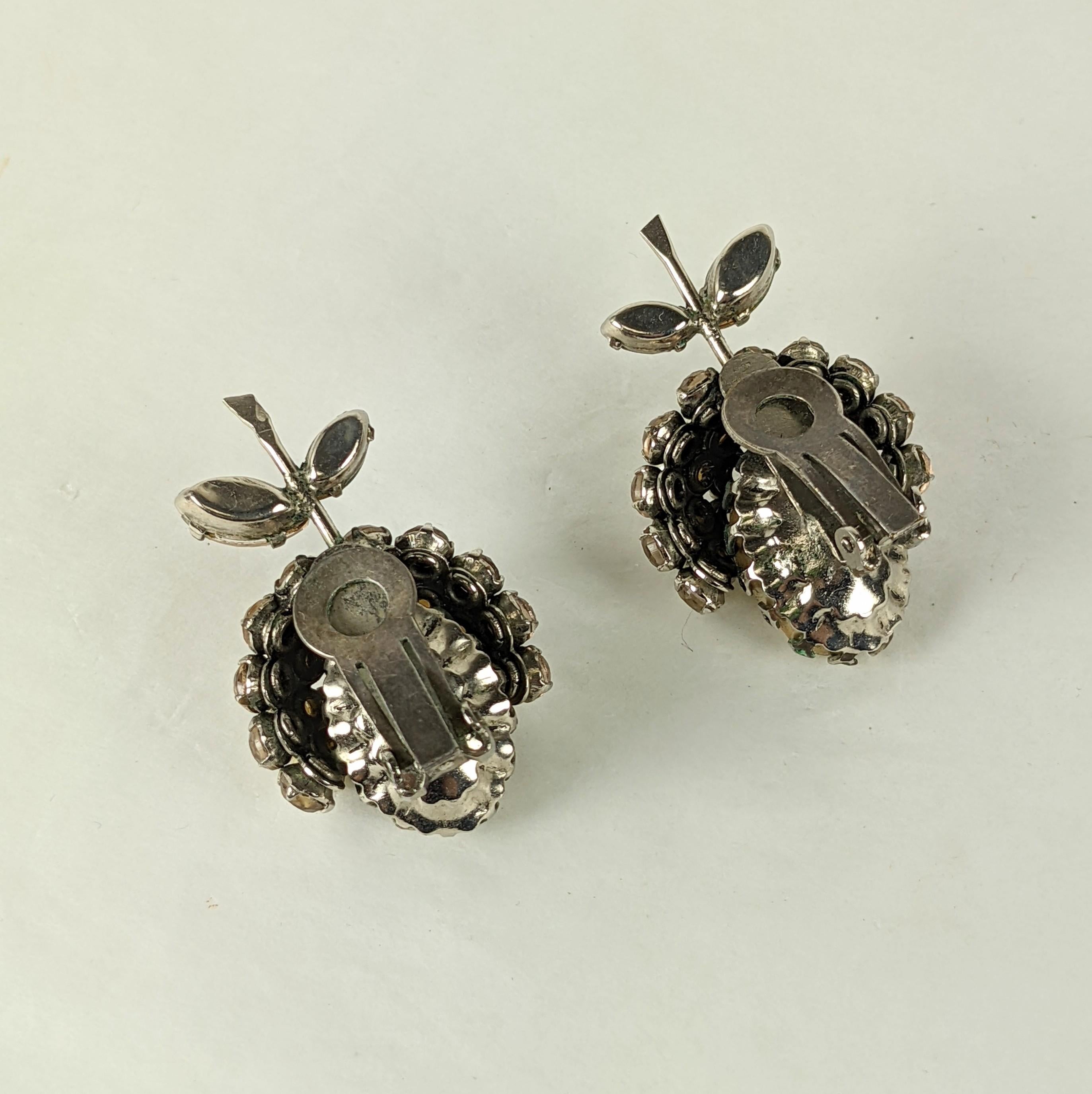 Women's Schreiner Jeweled Acorn Earclips  For Sale