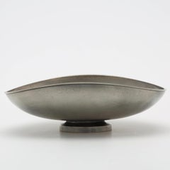 Cuenco moderno de peltre cepillado de Schreuder & Olsson, Suecia, 1963
