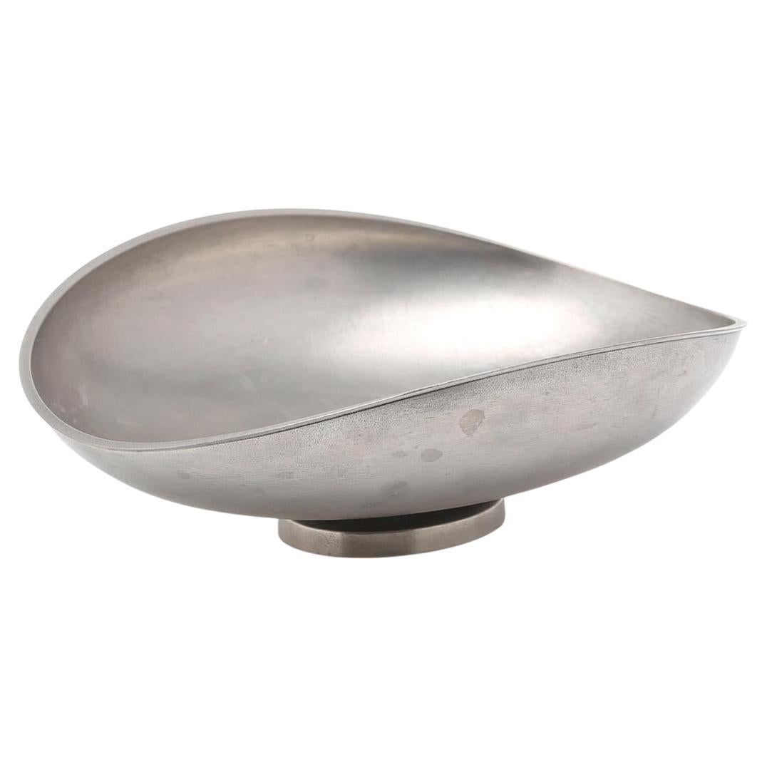 Schreuder & Olsson Sculptural Pewter Bowl, Sweden, 1972
