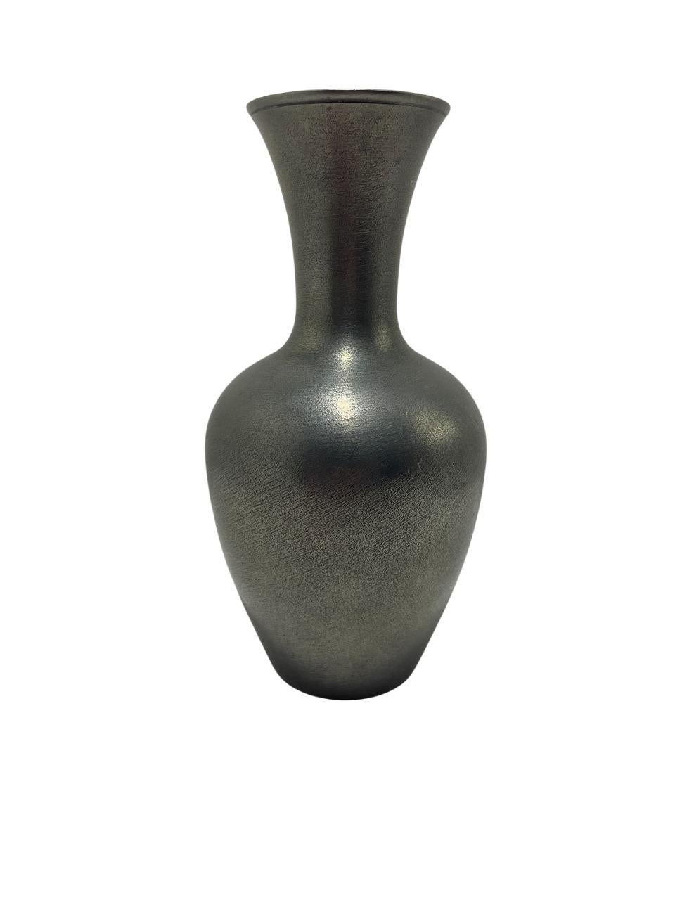 Scandinavian Modern Set of Three Pewter Vases by Schreuder & Olsson, Sweden For Sale