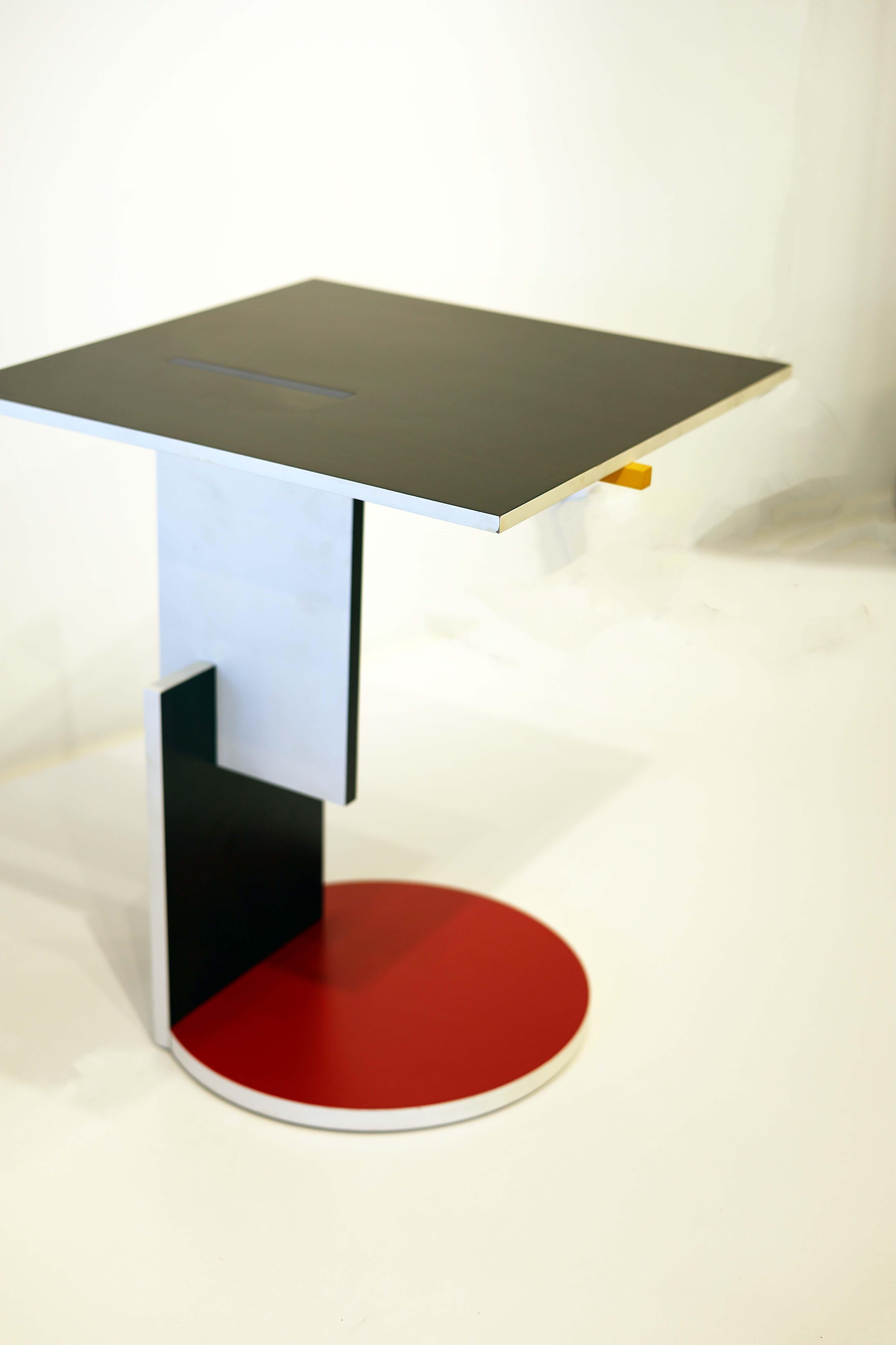 Schroeder One Low Table by Gerrit Rietveld for Cassina, Italy In Good Condition In Naples, FL