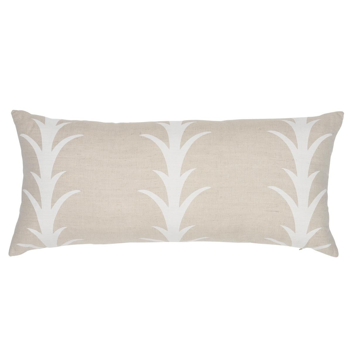 Schuamcher Acanthus Stripe 30" Pillow in Natural For Sale