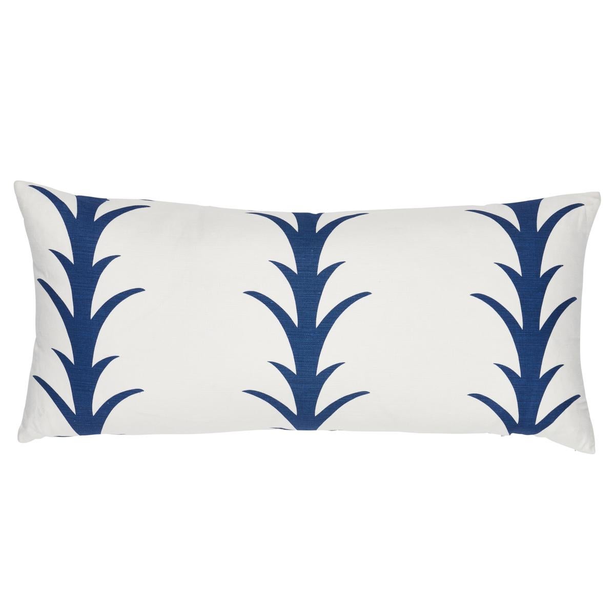 Schuamcher Acanthus Stripe 30" Pillow in Navy For Sale