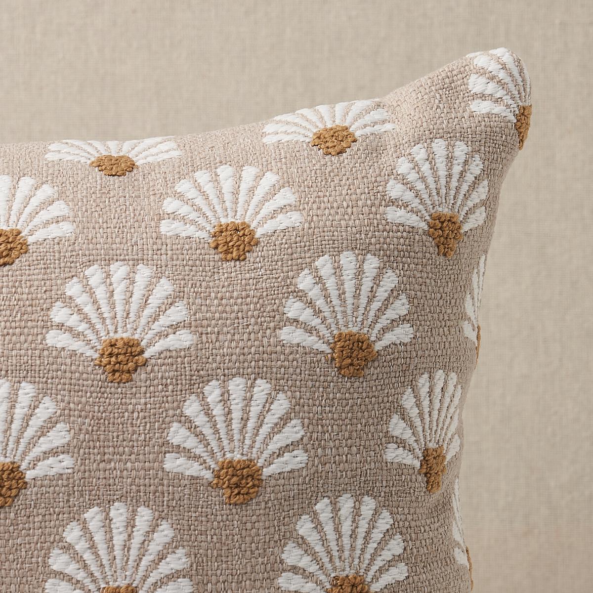 This pillow features Bellini Indoor/Outdoor with a knife edge finish. Soft bouclé yarns give this chic small-scale scallop pattern its fabulous texture, unique dimension and lovely hand. Pillow includes a polyfill insert and hidden zipper closure.