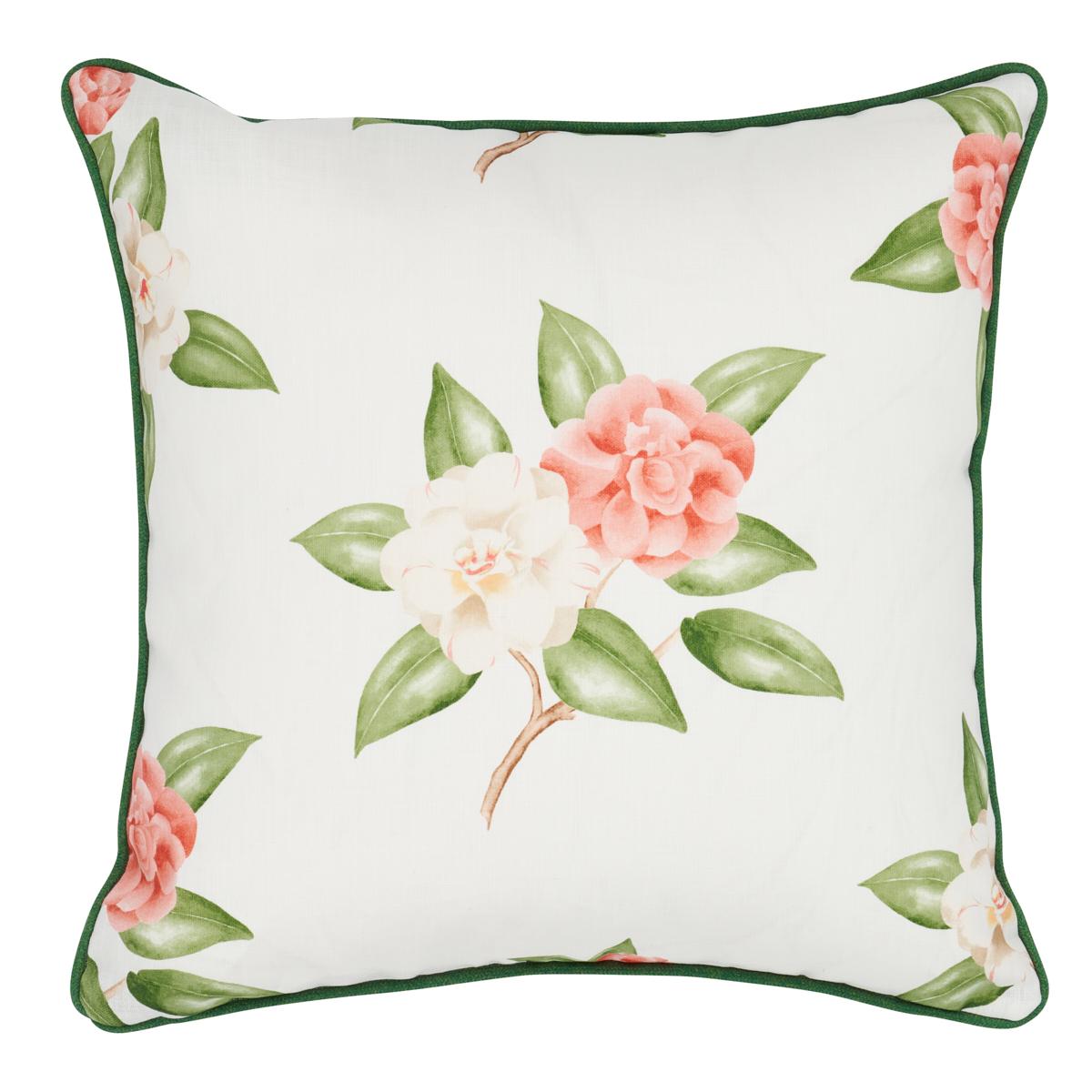 Schuamcher Casablanca Floral I/O 20" Pillow in Coral