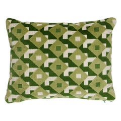 Schuamcher Dazzle Ship Velvet 16" Pillow in Verdant