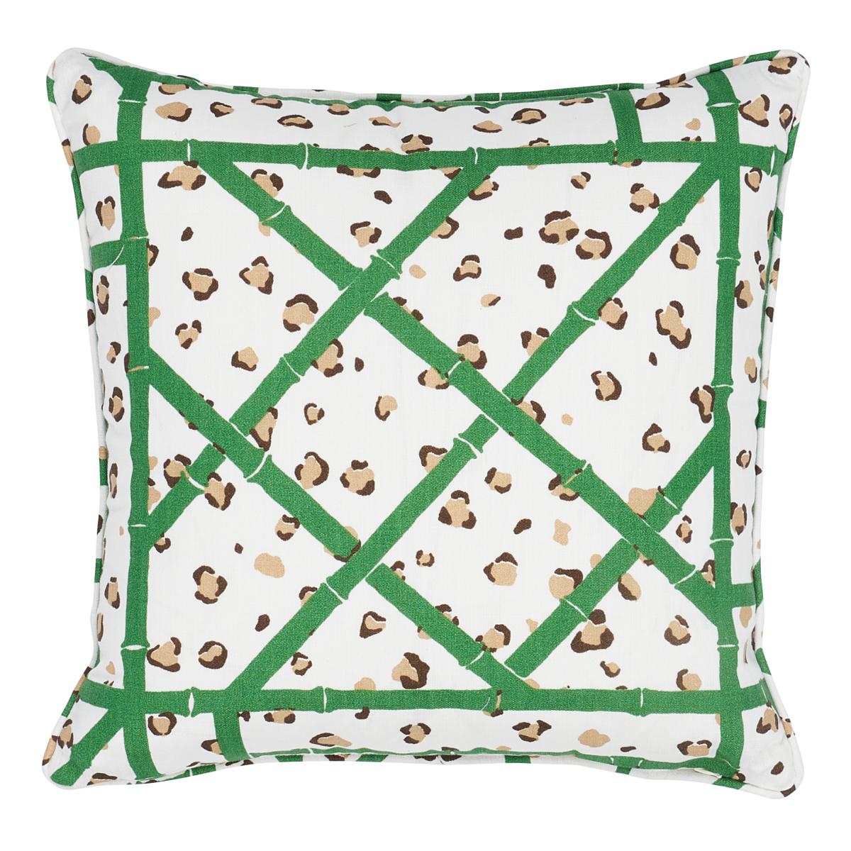 Schuamcher Fancy Beasts I/O 18" Pillow in Safari Green For Sale