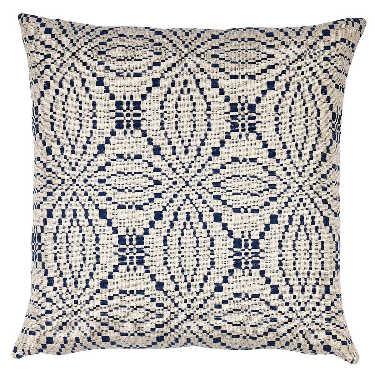 Coussin de 20 pouces Schuamcher Francestown en bleu marine en vente