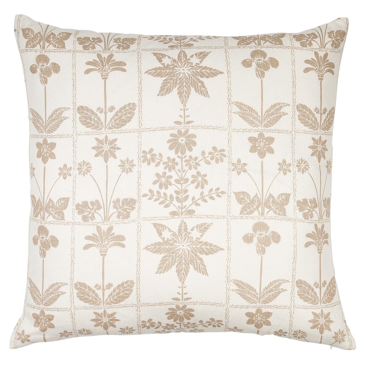 Schuamcher Georgia Wildflowers 22" Pillow in Neutral For Sale