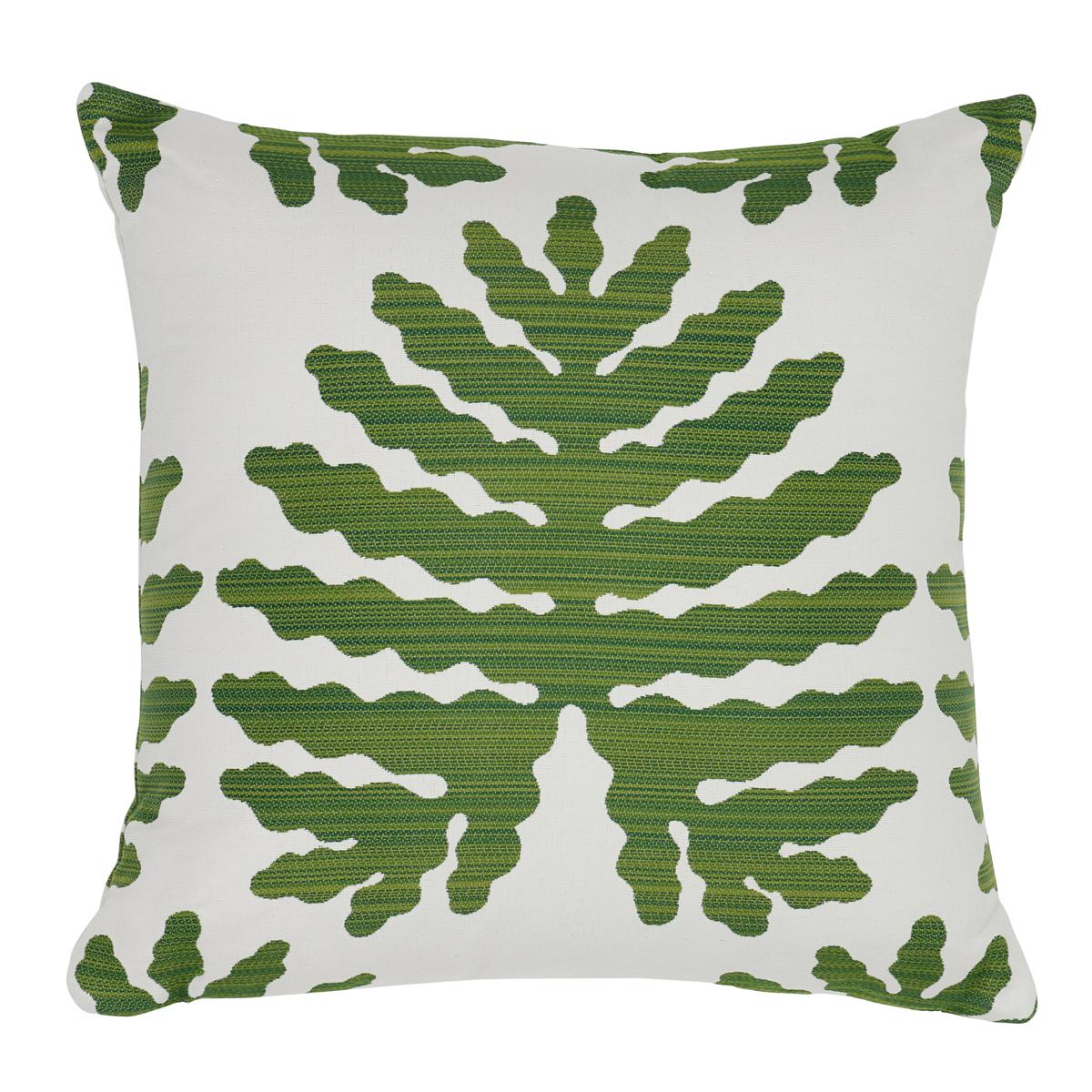 Schuamcher Palma Sola I/O 18" Pillow in Green For Sale