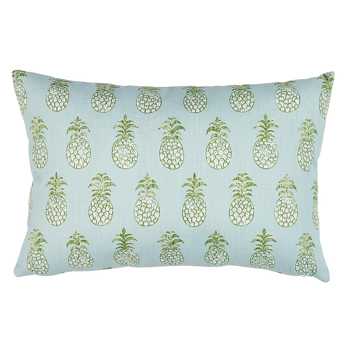 Schuamcher Piña Cove I/O 18" Pillow in Aquamarine For Sale