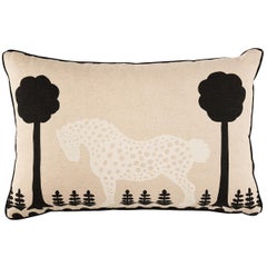 Schuamcher Polka Dot Pony 18" Pillow in Natural