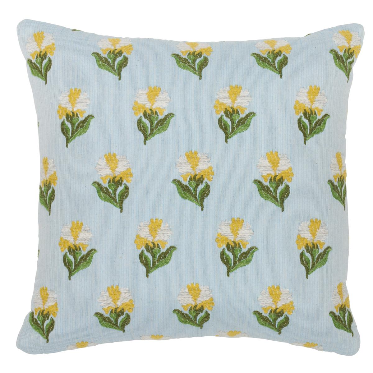 Schuamcher Rosina Floral 16" Pillow in Marigold For Sale