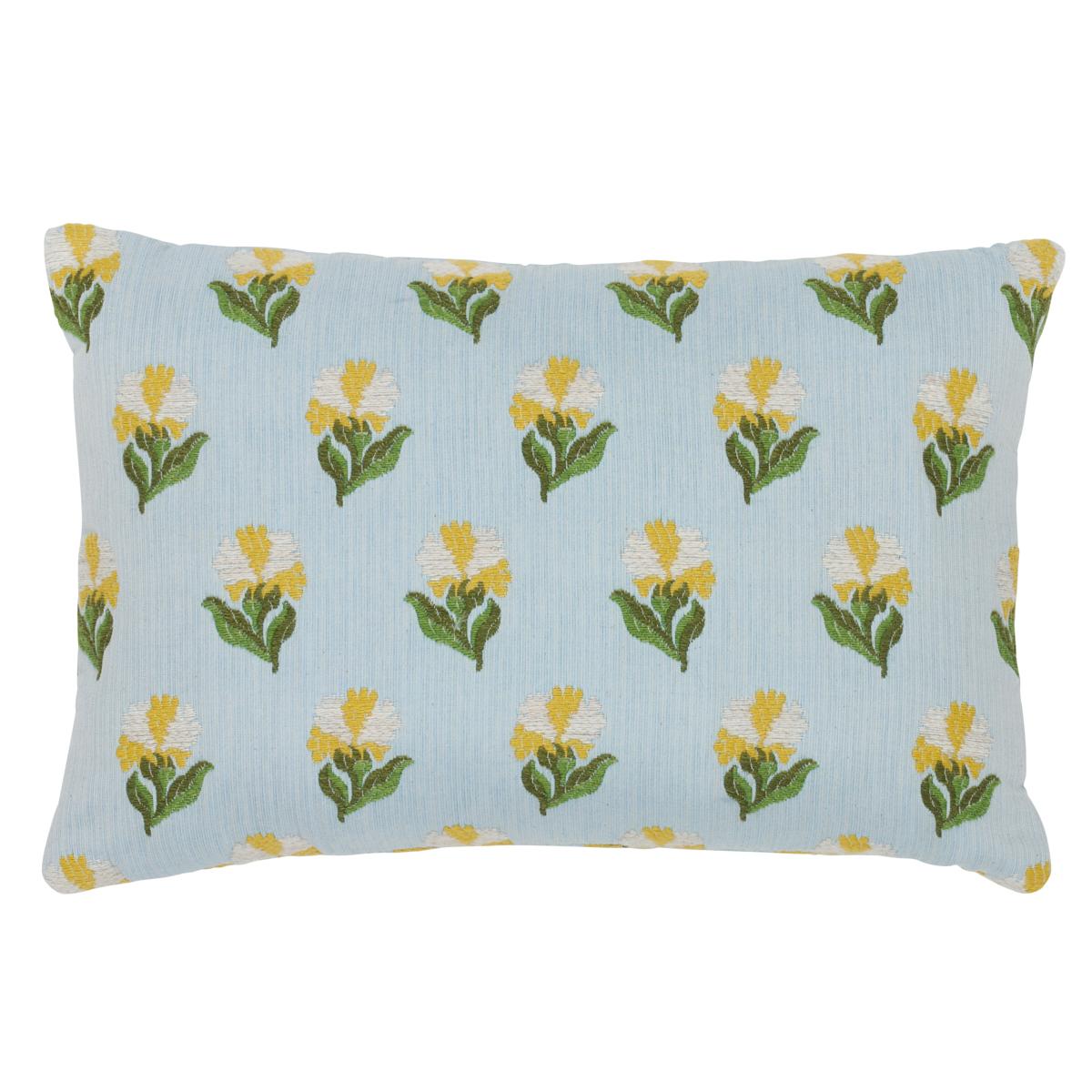 Schuamcher Rosina Floral 18" Pillow in Marigold For Sale