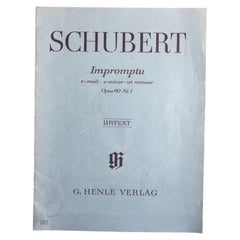 Schubert Impromptu Op. 99 No. 1, Henle Verlag, Gieseking Edition — Vintage 2C160