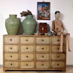 18th Century Drawer Unit, Apothecary Cabinet with Original Surface 16 Drawers