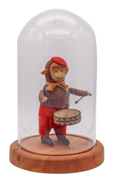 SCHUCO 1920 Germany Set Of Mechanical Monkeys Musicians Violinist & Drumber