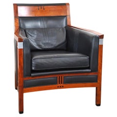 Schuitema Art Deco armchair in black leather from the Decoforma series