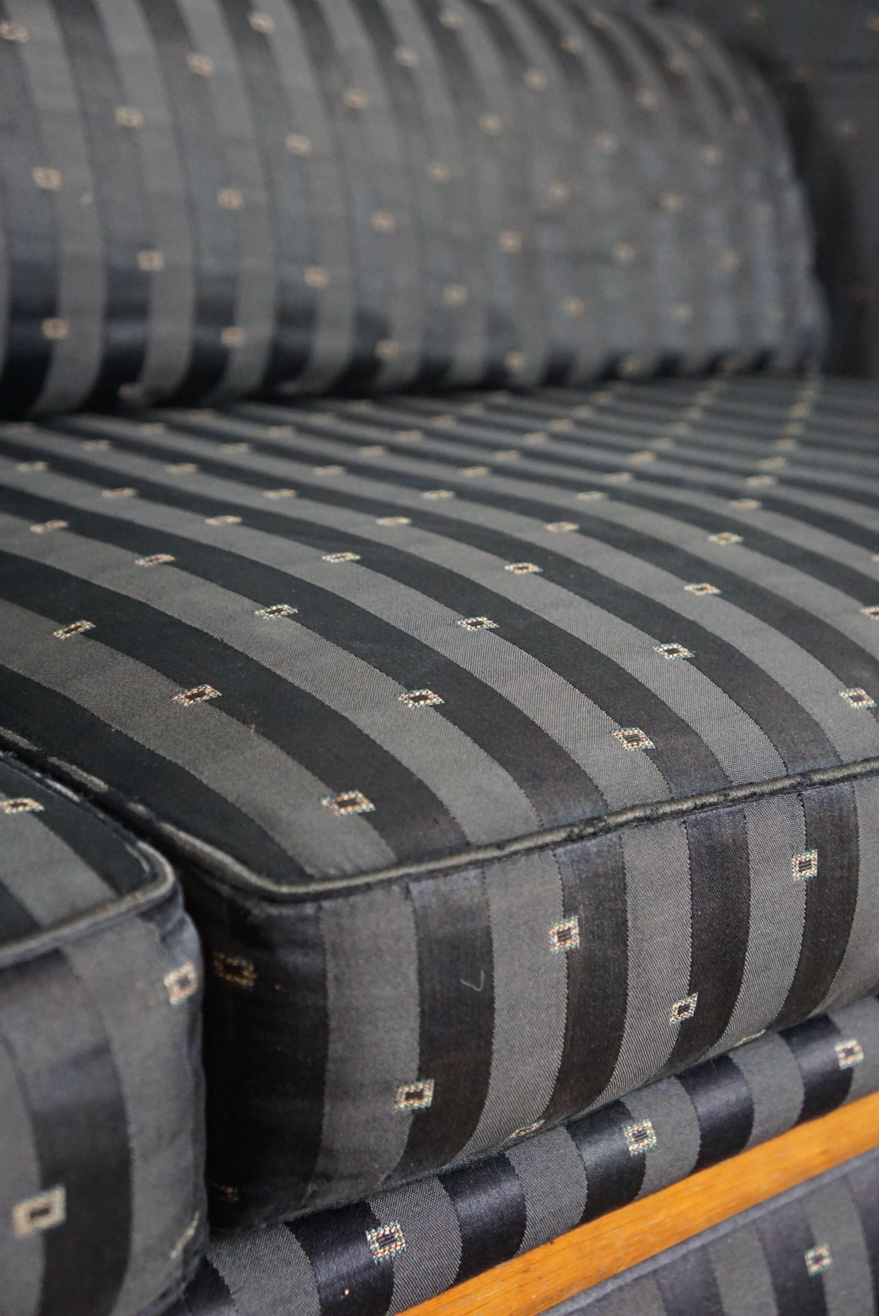 Canapé 2,5 places au design Art Déco Schuitema avec tapisserie en tissu anthracite en vente 4