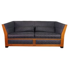 Retro Schuitema Art Deco design 2.5-seater sofa with anthracite fabric upholstery