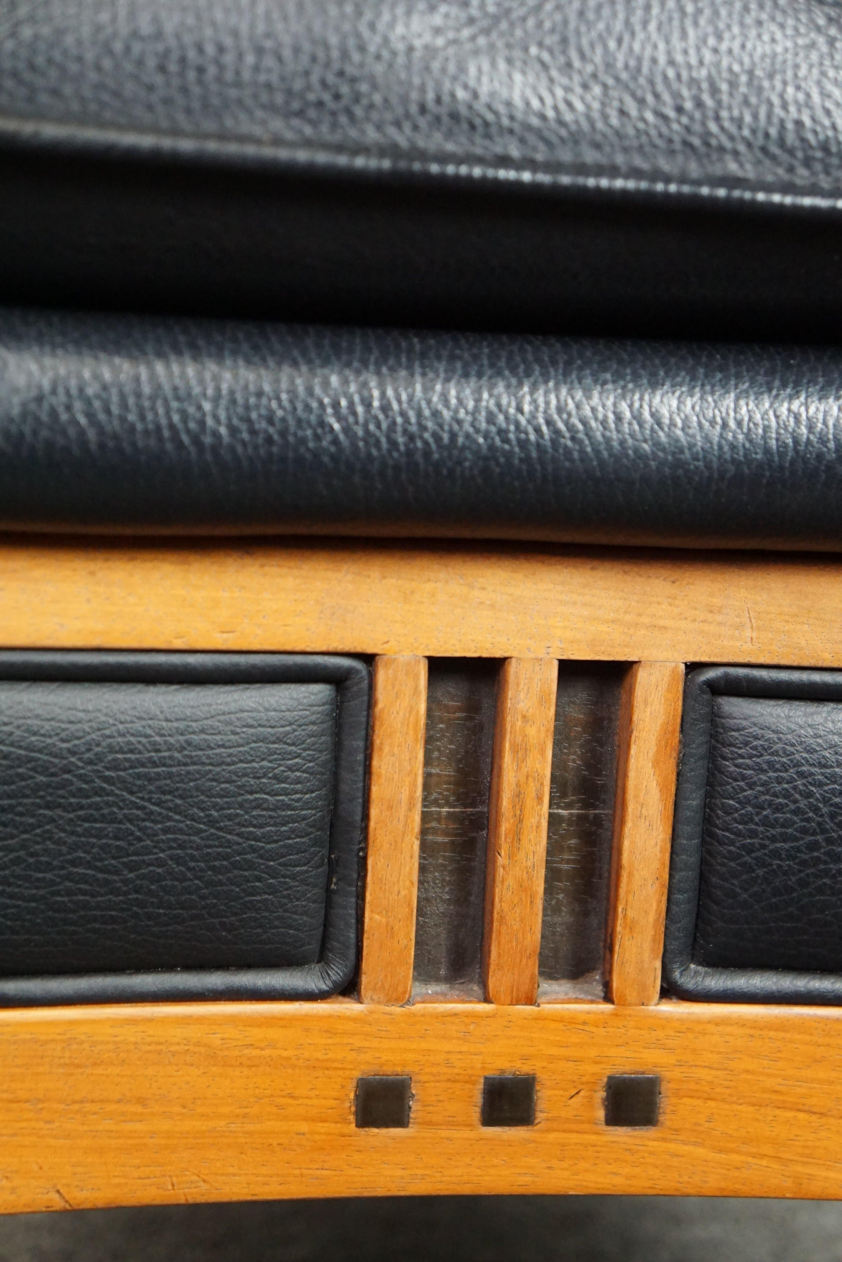 Schuitema Decoforma Art Deco design black armchair with beautifull acccents For Sale 3