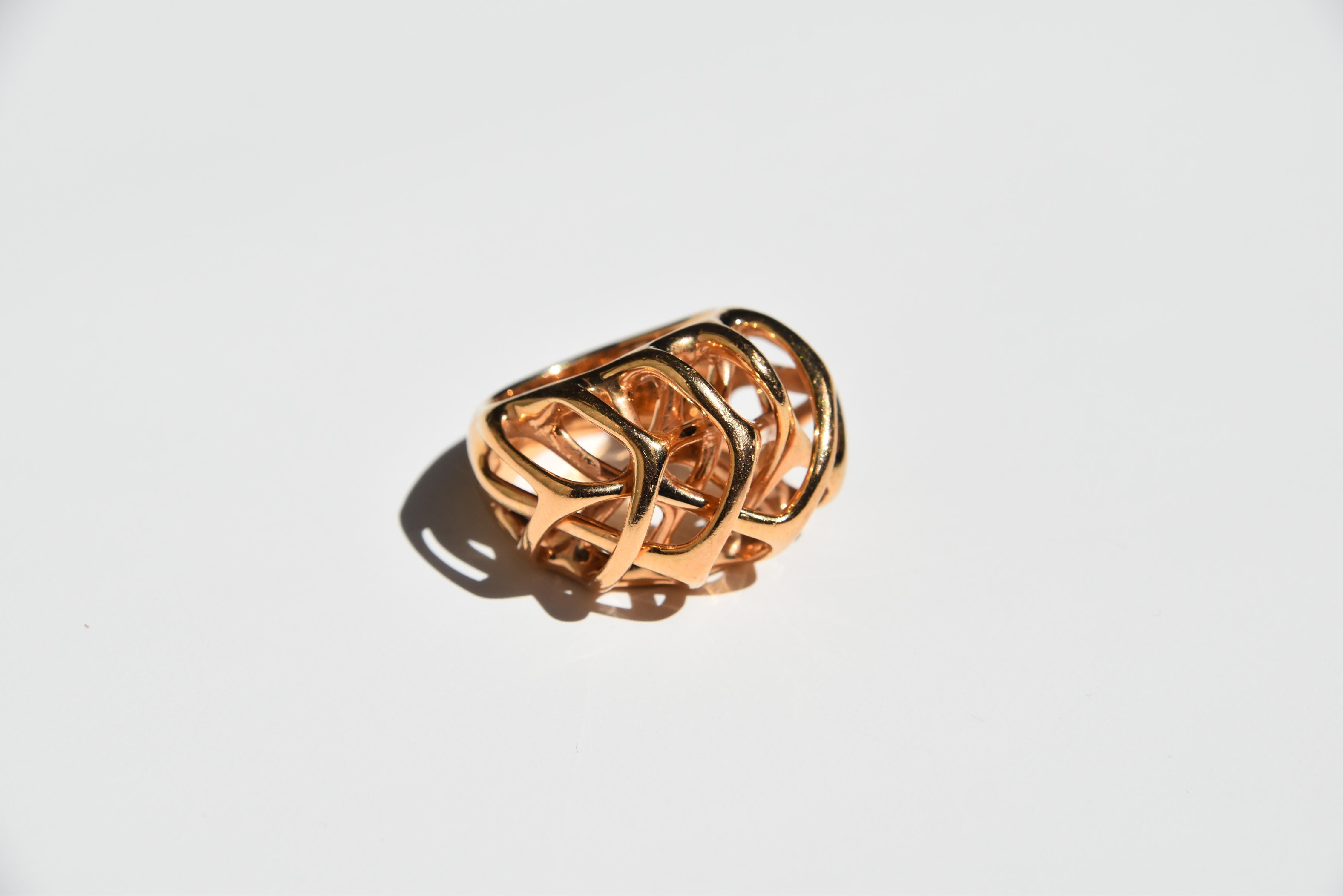 Anello a reticolo in oro rosa Schullin Wein In condizioni buone in vendita a London, GB